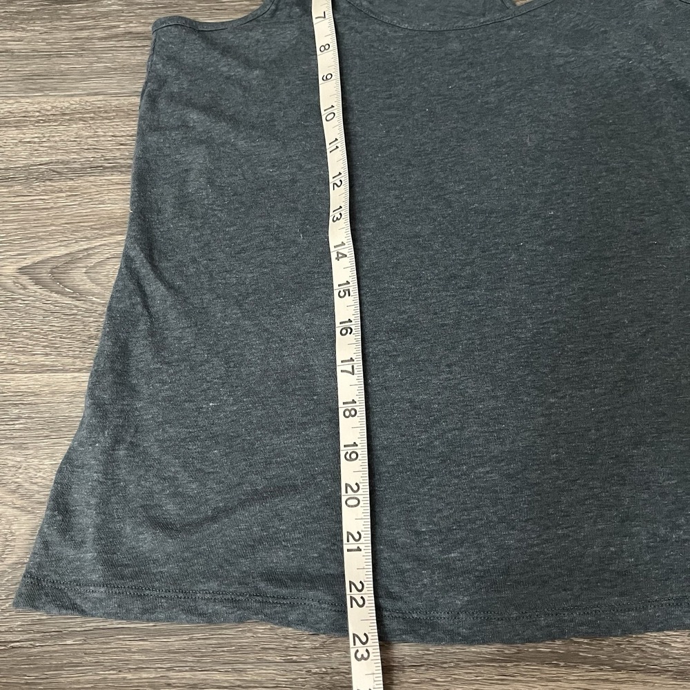 Athleta Linen Tencel Blend Tank Top Shell Size S Teal Blue - Picture 3 of 5